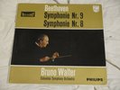 BRUNO WALTER Beethoven: Symphony 8&9 PHILIPS Orig Holland HI-FI Stereo 1960s 2LP
