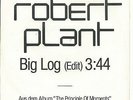 7'Robert Plant   Big Log   GERMANY PROMO ONLY + PROMO-INFOSHEET  LED ZEPPELIN