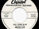 Femme New Breed R&B Rumba ANNISTEEN ALLEN Take a Chance on Me 45 Capitol HEAR