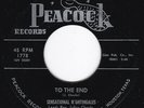 TX Gospel Blues SENSATIONAL NIGHTINGALES To the End 45 Peacock HEAR