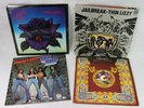 Thin Lizzy x 4 Vinyl Records, Black Rose, Jailbreak, Fighting and Johnny the Fox