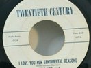 Little Joe and the Thrillers I LOVE YOU FOR SENTIMENTAL REASONS (DOO WOP 45)