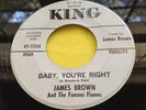 1961 WLP Promo R&B 45 : James Brown   Baby, You're Right   King 5524