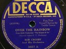 Bob Crosby 78 Over The Rainbow / You And Your Love DECCA The Wizard Of Oz (1939)