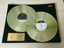 Pink Floyd - The Wall 1979 Set Gold Vinyl Record + 3 Metalltafeln