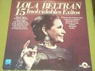 Lola Beltran 15 Inolvidables Exitos 1981 Telediscos/Gas US LP
