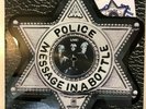 THE POLICE MESSAGE IN A BOTTLE BADGE SHAPED PICTURE IN 