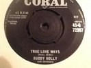 1950 S7 Vinyl.True love ways.Buddy Holly.VGC.