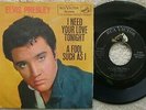 Elvis Presley - I Need Your Love Tonight / A Fool Such As I - USA 45 + RARE PS