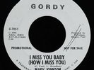 MARV JOHNSON ? I Miss You Baby ? Rare Soul Promotional 45 GORDY #G-7051I