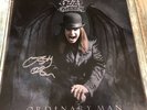 SIGNED OZZY OSBOURNE ORDINARY MAN Deluxe Silver Smoke VINYL And LP Signed Litho