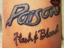 Poison Flesh & Blood LP Vinyl Album 1990 UK  1st press a1b1 Record Glam metal