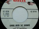 FLAMINGOS ..Lovers Never Say Goodbye / That Love .. Orig. 45 on END  Nice Copy