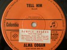 RARE 1963 PROMO ALMA COGAN *TELL HIM+FLY ME TO THE MOON(BN)*OZ COLUMBIA 7