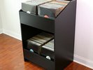 LPBIN LP Storage Cabinet Modern Black / Bin Style Storage for 12