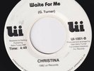 CHRISTINA Waite For Me  electro boogie SUPERB MODERN SOUL 45 disco HEAR