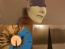 Torche Admission Milky Clear & Cyan split Black Splatter Colored Vinyl