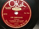 JAZZ: CLARENCE WILLIAMS’ WASHBOARD BAND - ‘LOG CABIN BLUES’ OKEH 8572 E COPY