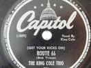 NAT KING COLE Route 66 CAPITOL 78 RPM jazz bop vocal r&b E-