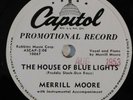 rockabilly 78 RPM MERRILL MOORE The House Of Blue Lights CAPITOL PROMO E bell bo