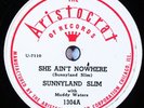 Blues 78 SUNNYLAND SLIM w MUDDY WATERS She Ain't Nowhere ARISTOCRAT 1304 crack
