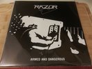 RAZOR ARMED AND DANGEROUS LP evil invaders,violent,malicious,kreator,voivod,tape