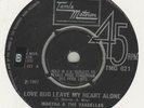 Martha Vandellas Love bug leave my heart alone Tamla Motown TMG 621 VG+