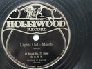 Al Borak Band 78rpm Single 10-inch Hollywood Records #75 Lights Out March