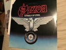 saxon wheels of steel lp jacket vg+ vinyl nice