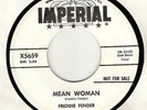 45RPM, FREDDIE FENDER ' MEAN WOMAN / HOLY ONE 'W/ GP. EXC' TEX MEX -