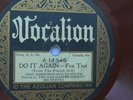 Bar Harbor Society 78rpm Single 10-inch Vocalion Records #14346 Do It Again