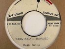 Unreleased Teen Rockabilly/Popcorn ACETATE 45 HANK GELLIS Red Handed/Too Late
