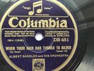 Albert Sandler 78rpm Single 10-inch Columbia Records #DB451 When Your Hair Has