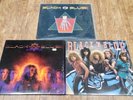 3 Vintage 1980's Black N Blue Vinyl LP's - Nasty Nasty / In Heat / Self Titled