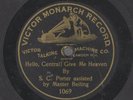 PORTER, Steve & Beiling. Hello, Central, Give Me Heaven.78 rpm Monarch 1069. E