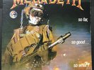MEGADETH so far, so good…so what  LP vinyl 1988 EX/VG+ Original lyrics sleeve