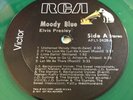 ELVIS PRESLEY RARE EXPERIMENTAL GREEN VINYL MOODY BLUE LP 1977 NICE  33 45