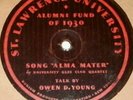 Durium Special paper 78rpm A Talk by Owen D. Young St. Lawrence University 1930