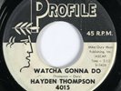 HAYDEN THOMPSON Watcha Gonna Do Profile Rockabilly 45 HEAR