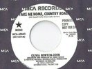 OLIVIA NEWTON JOHN Take Me Home Country Roads RARE 45 RECORD PROMO John Denver