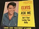 Elvis Presley Ask Me Super Rare White Label Promo Picture Sleeve 45 47-8440 Vg++