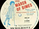 1950 March of Dimes Doris Day Les Brown Infantile Paralysis Transcription Record
