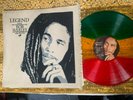 BOB MARLEY LP Legend RARE multi colored Vinyl BURLAP BAG COVER nice copy