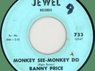 BANNY PRICE Monkey See Monkey Do / There Goes the Girl 45rpm Jewel 1964 original