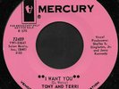 TONY AND TERRI - I WANT YOU (Mercury) - Rare 60's USA Garage Psych 45