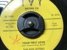 Rare Doo-Wop 45 The Five Letters “Your First Love” SEE & HEAR