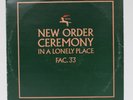 NEW ORDER Ceremony in a Lonely Place LP 12' VINYL 45T Vinyle FAC 33/12 UK 1981