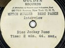Mitch Miller / Bert Parks Interview Jockey 78 RPM Golden Records Transcription