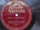 Leopold Stokowski 78rpm Single 10-inch Victrola Records #64822 Carmen – Prelude