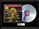 IRON MAIDEN KILLERS ALBUM FRAMED LP WHITE GOLD SILVER RECORD RARE NON RIAA AWARD